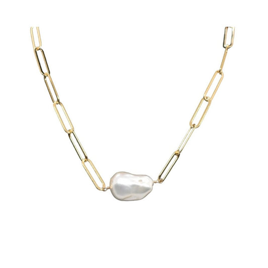 Single Baroque Pearl Necklace