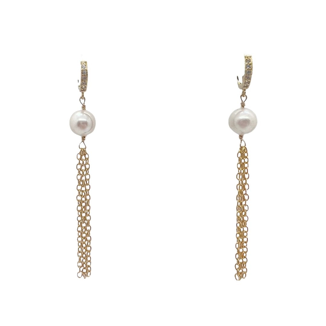 Pearl Drop Earrings Gold
