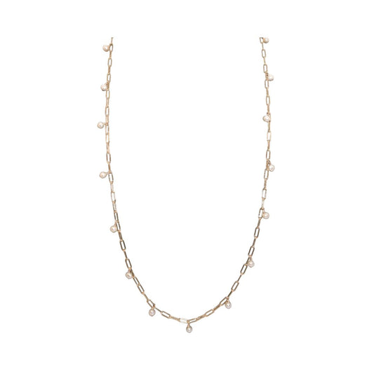 Long Fringe Gold Necklace