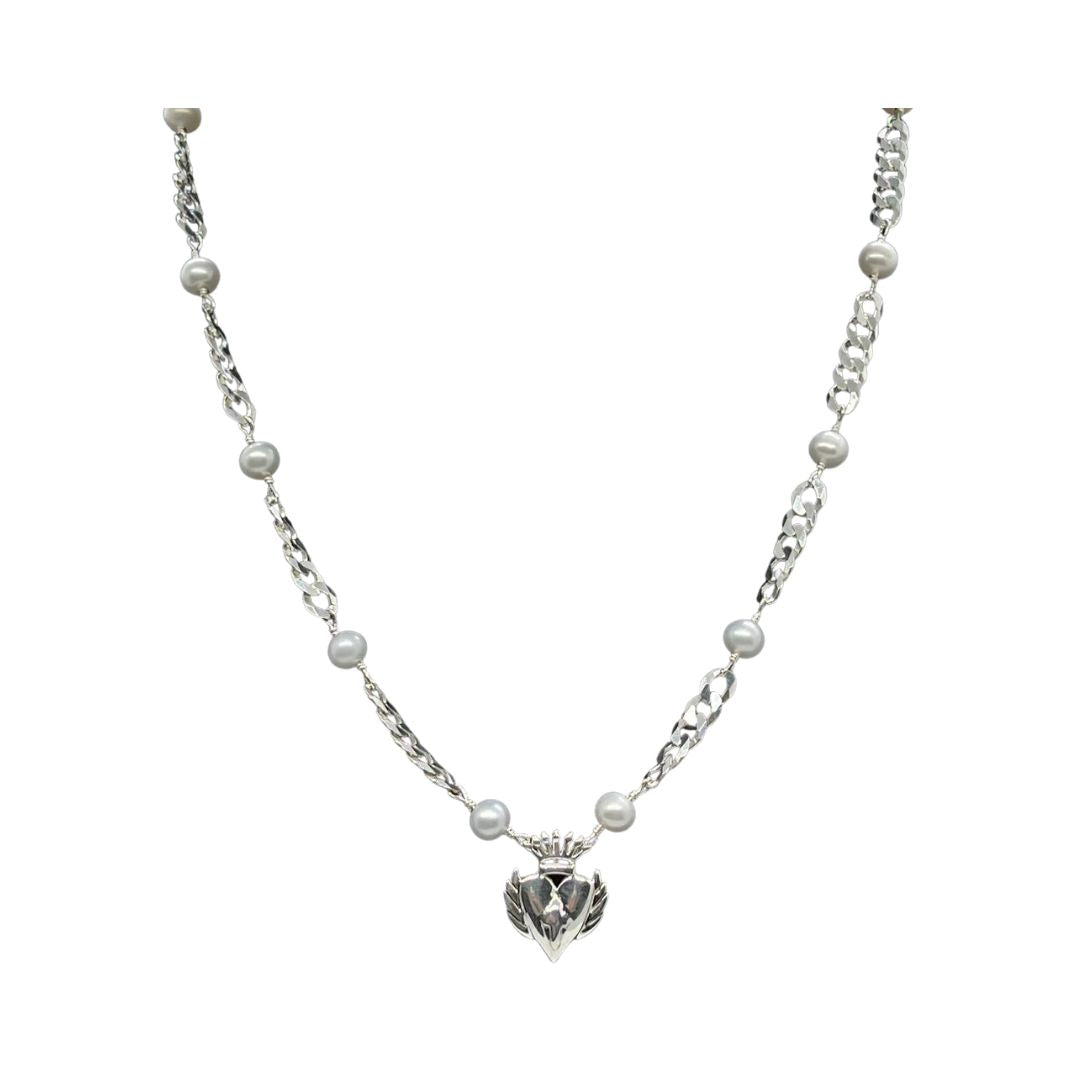 LaLa Charm & Pearl Necklace