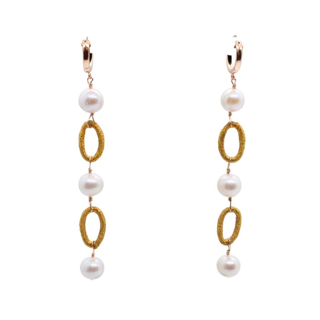 Silk Link Gold Earrings