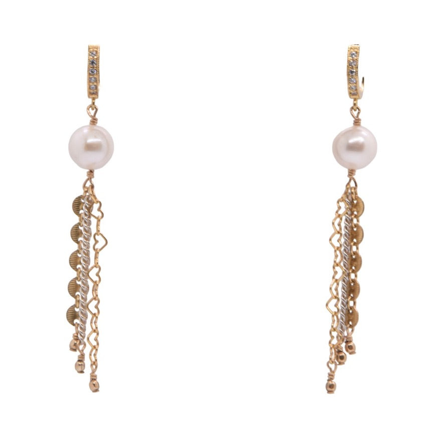 Pearl Dangle Mix Metal Chain