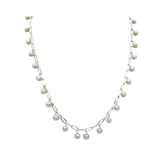 Silver Fringe Necklace