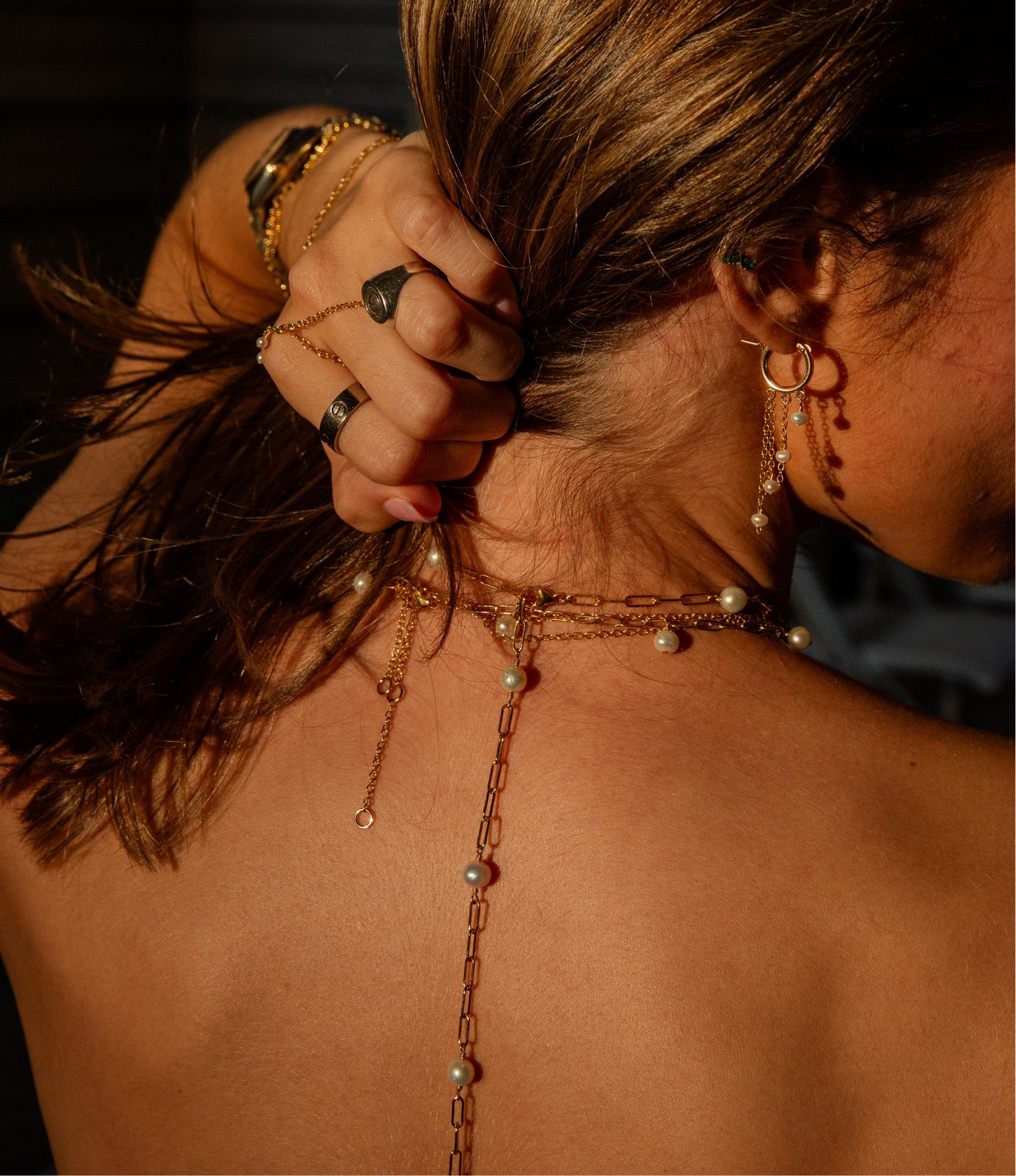 Petite Pearl Feathered Earrings