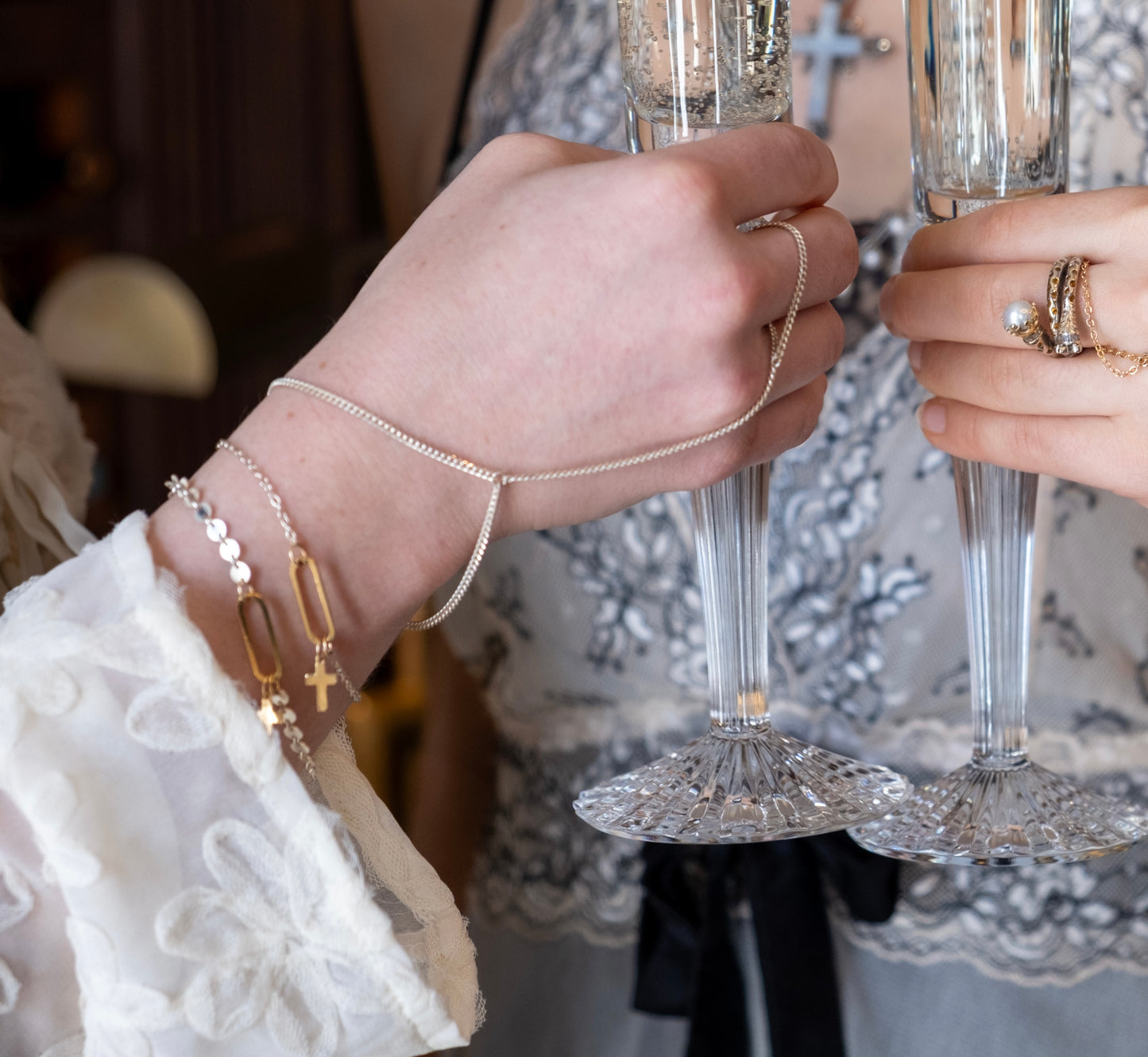 Olivia Hand Chain Bracelet