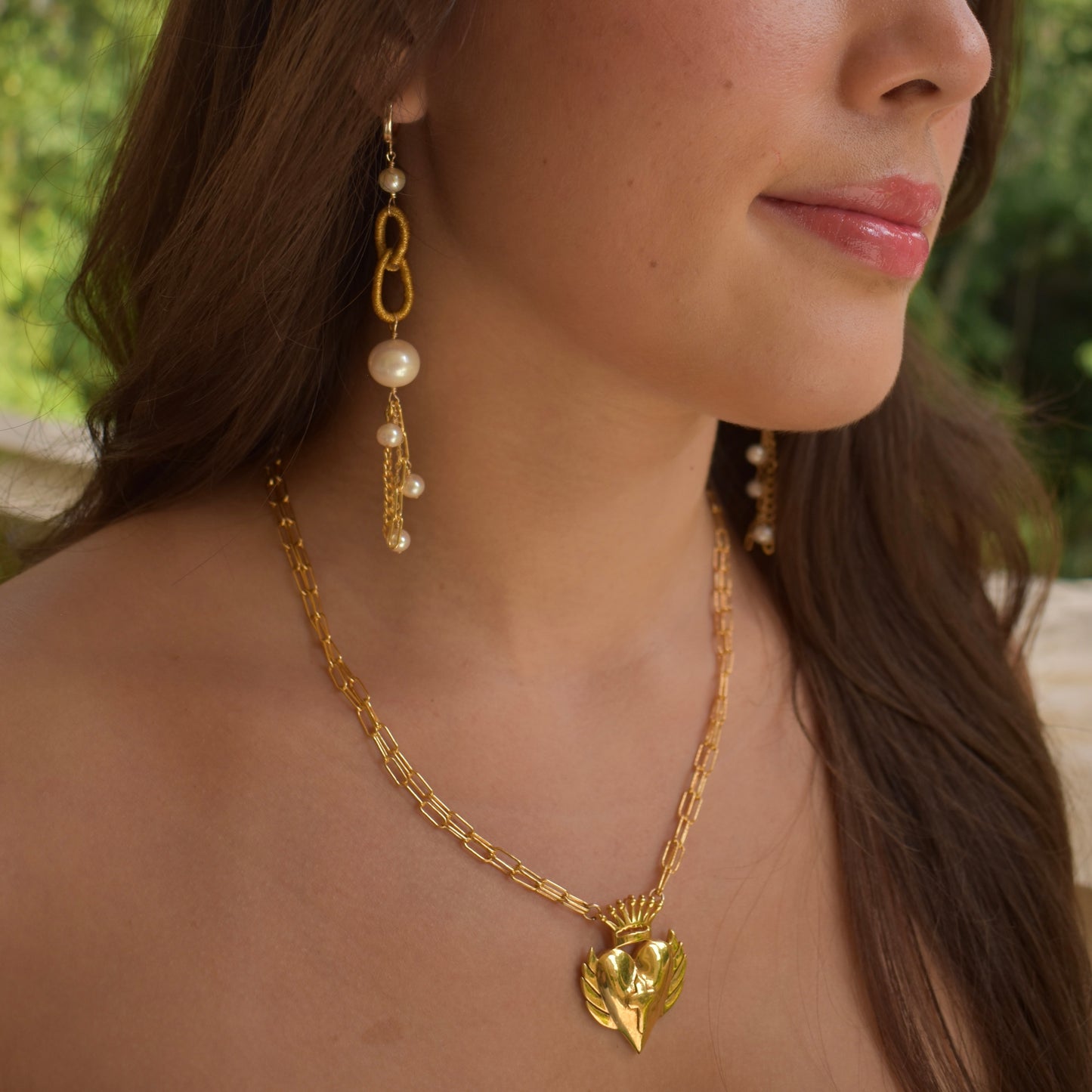 Silk Chain Fringe Earrings