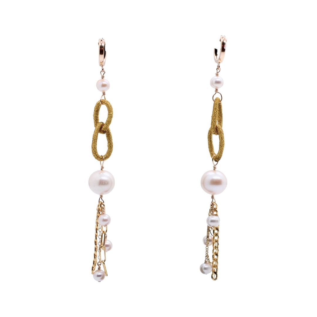 Silk Chain Fringe Earrings