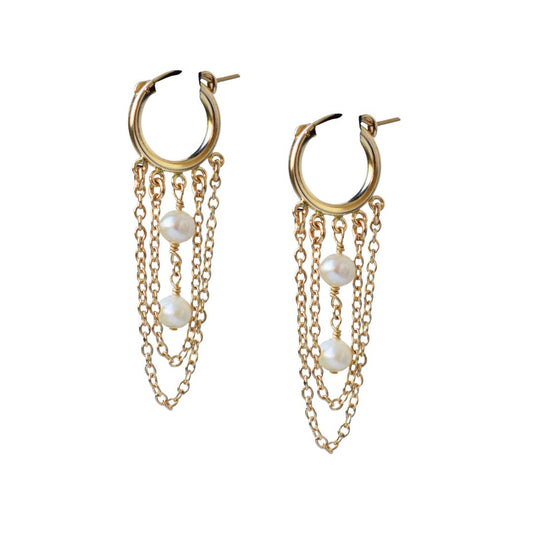Draping Pearl Earrings