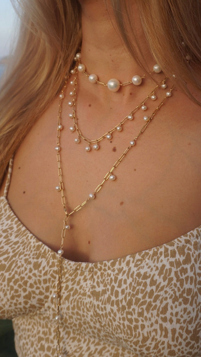 Gold Fringe Necklace
