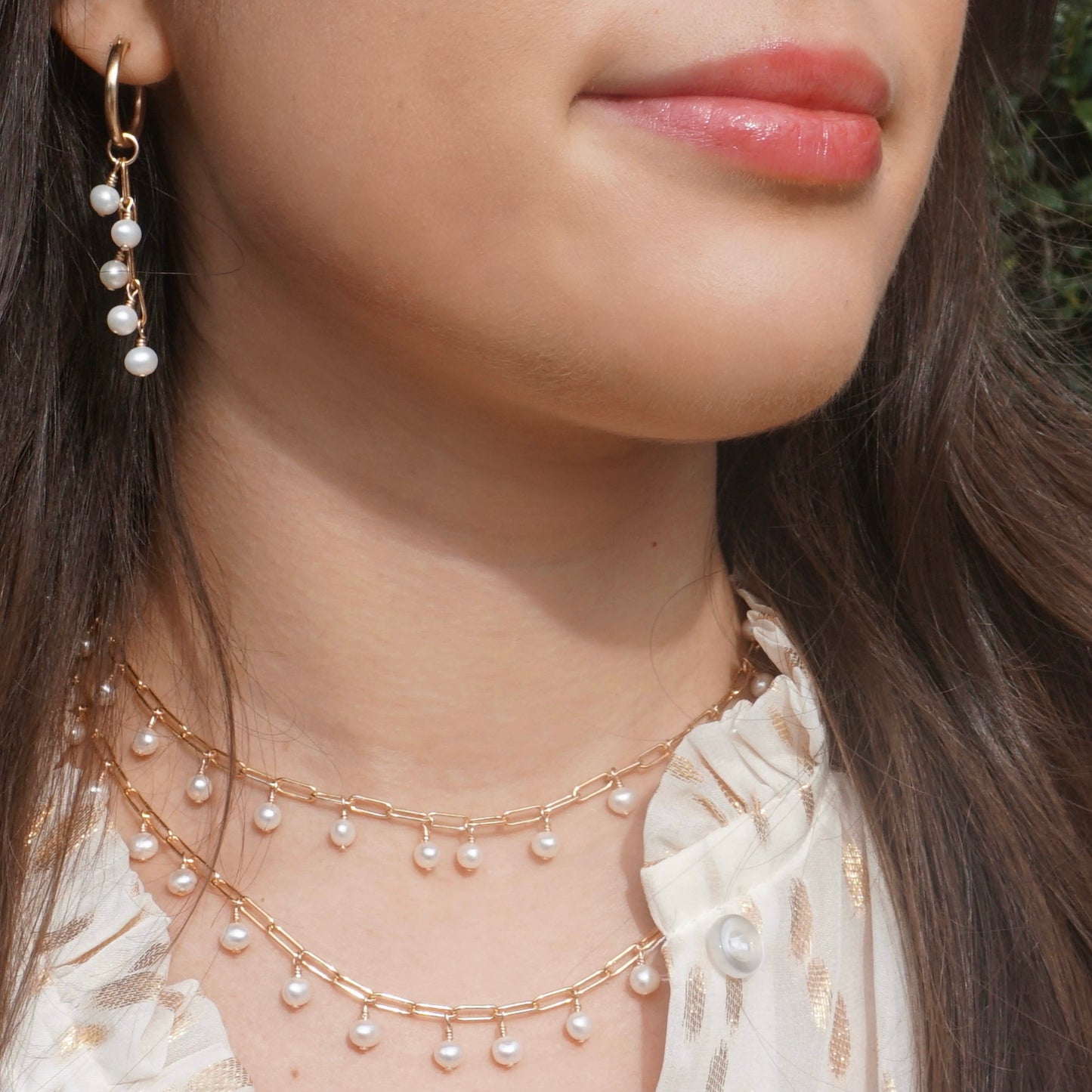 Gold Fringe Necklace