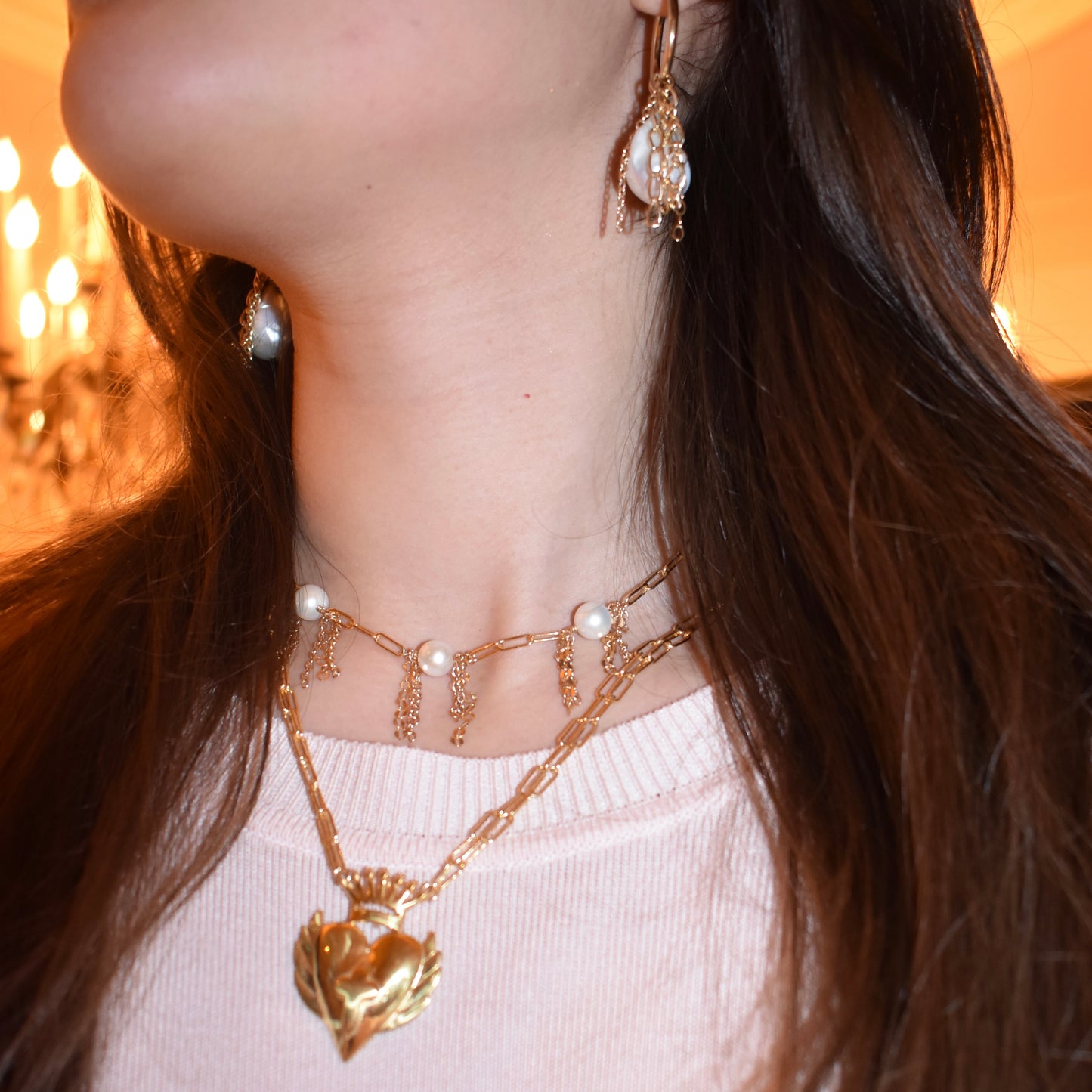 Baroque Chain Earrings