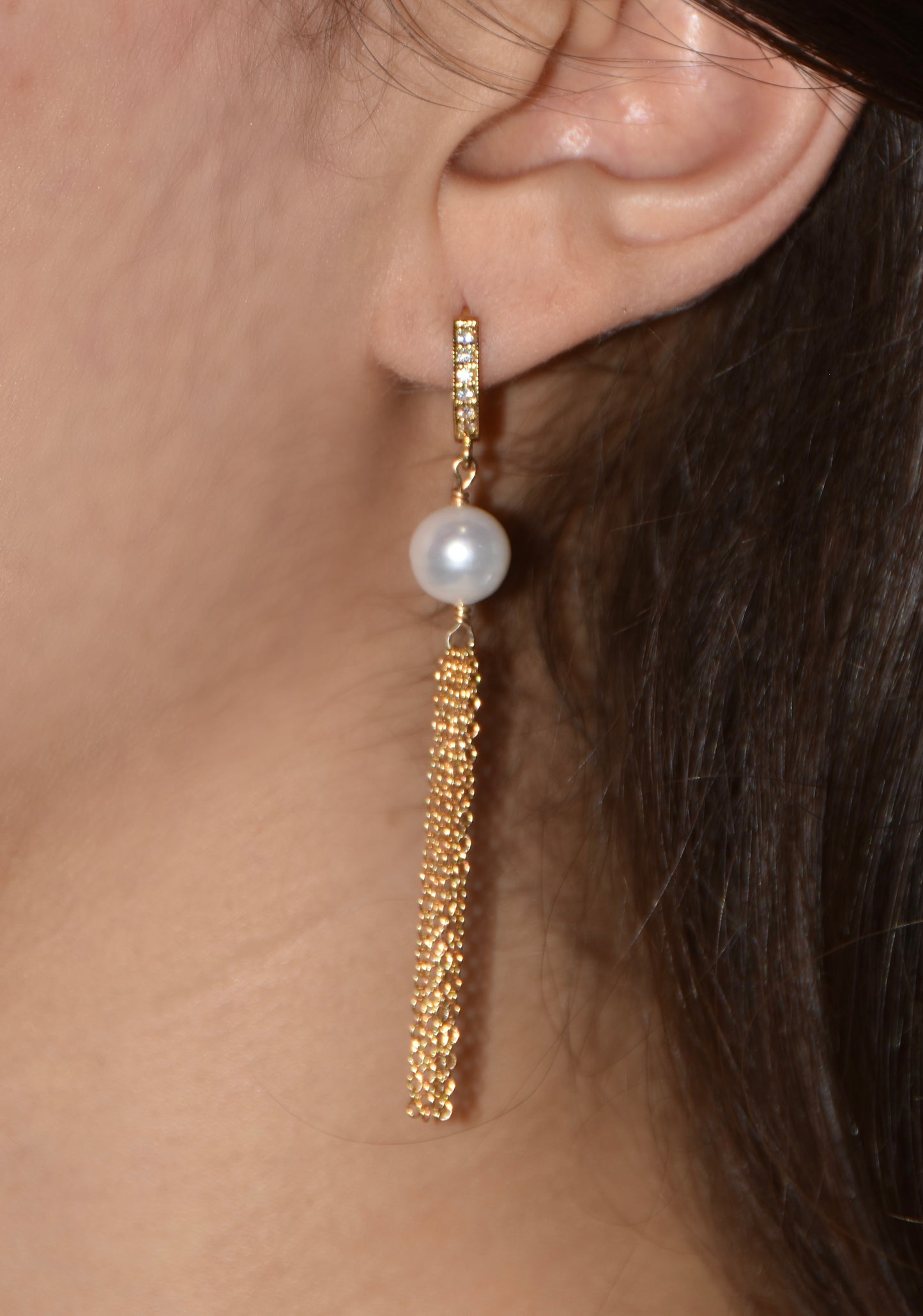 Pearl Drop Earrings Gold