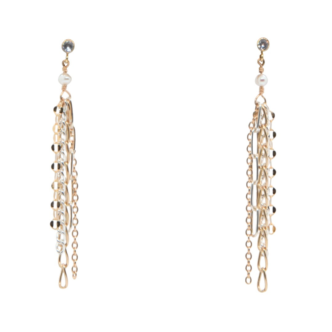 Mix Metal Chain Earrings