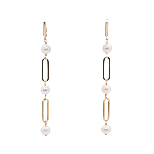 Sleek Pearl Earrings