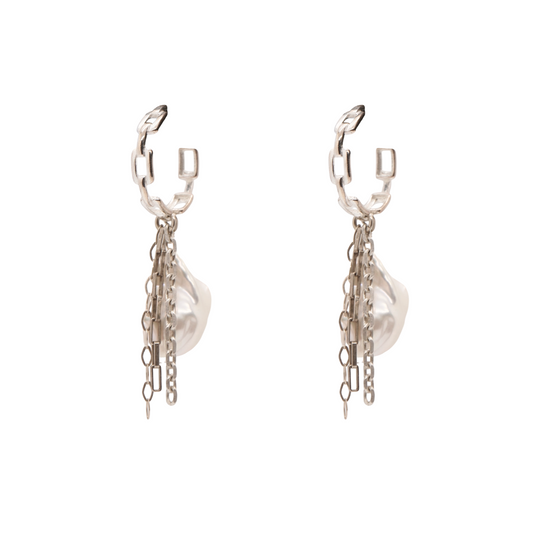 Hoop & Pearl Earrings