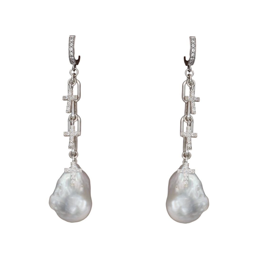 Baroque & Cross Earrings