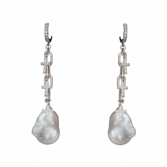 Baroque & Cross Earrings