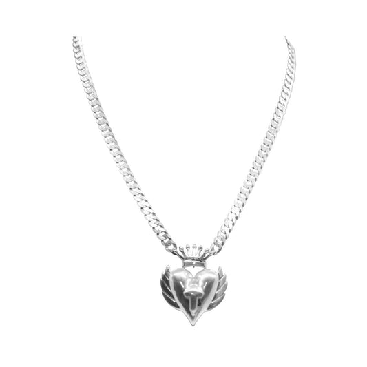 LaLa Charm Silver Chain Necklace
