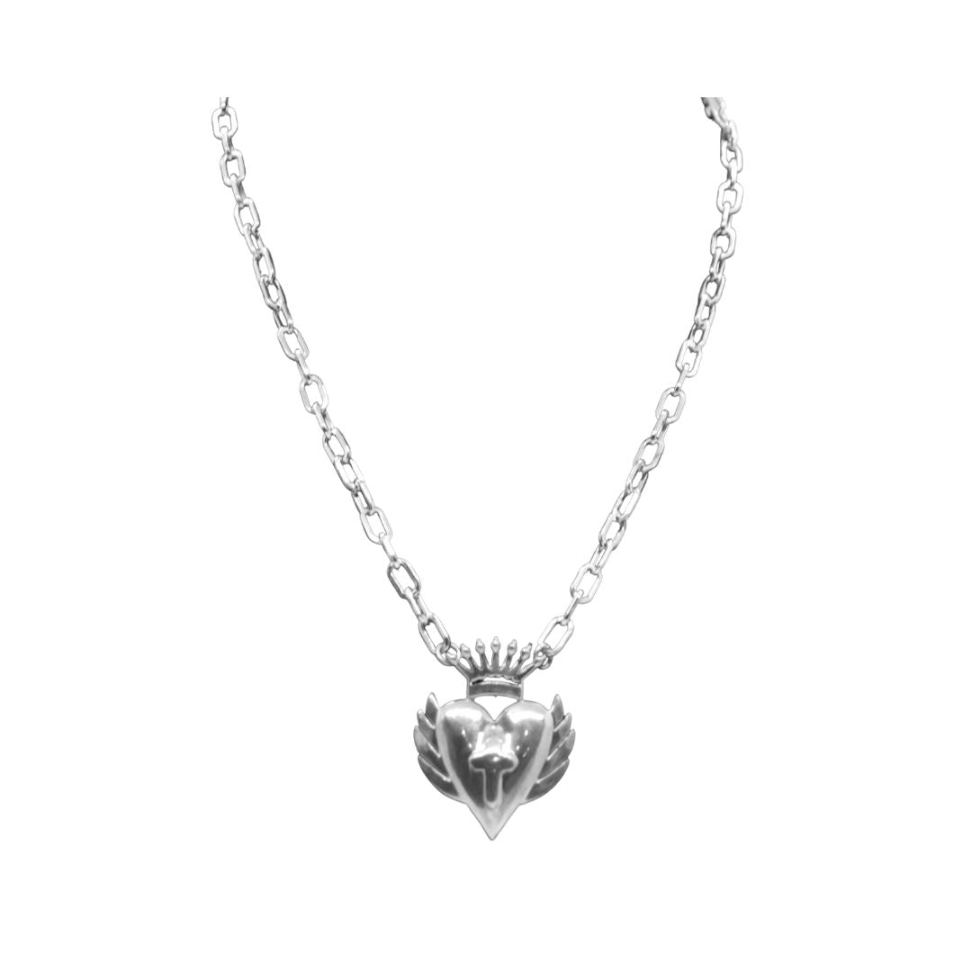 LaLa Charm Silver Chain Necklace