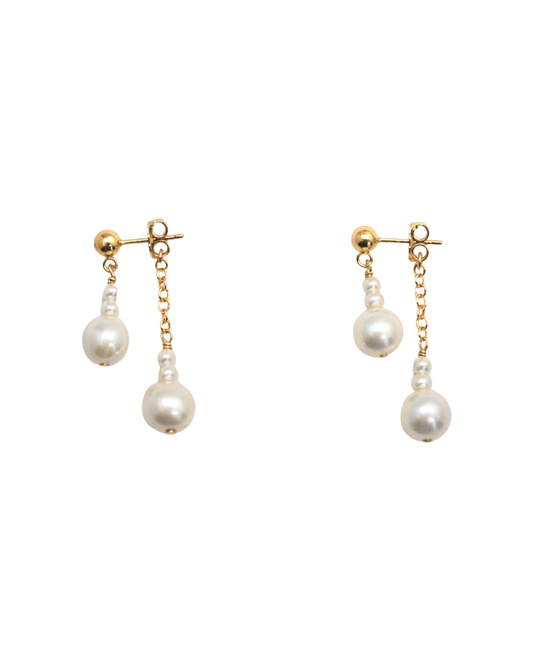 Pearl Double Dangle Earrings