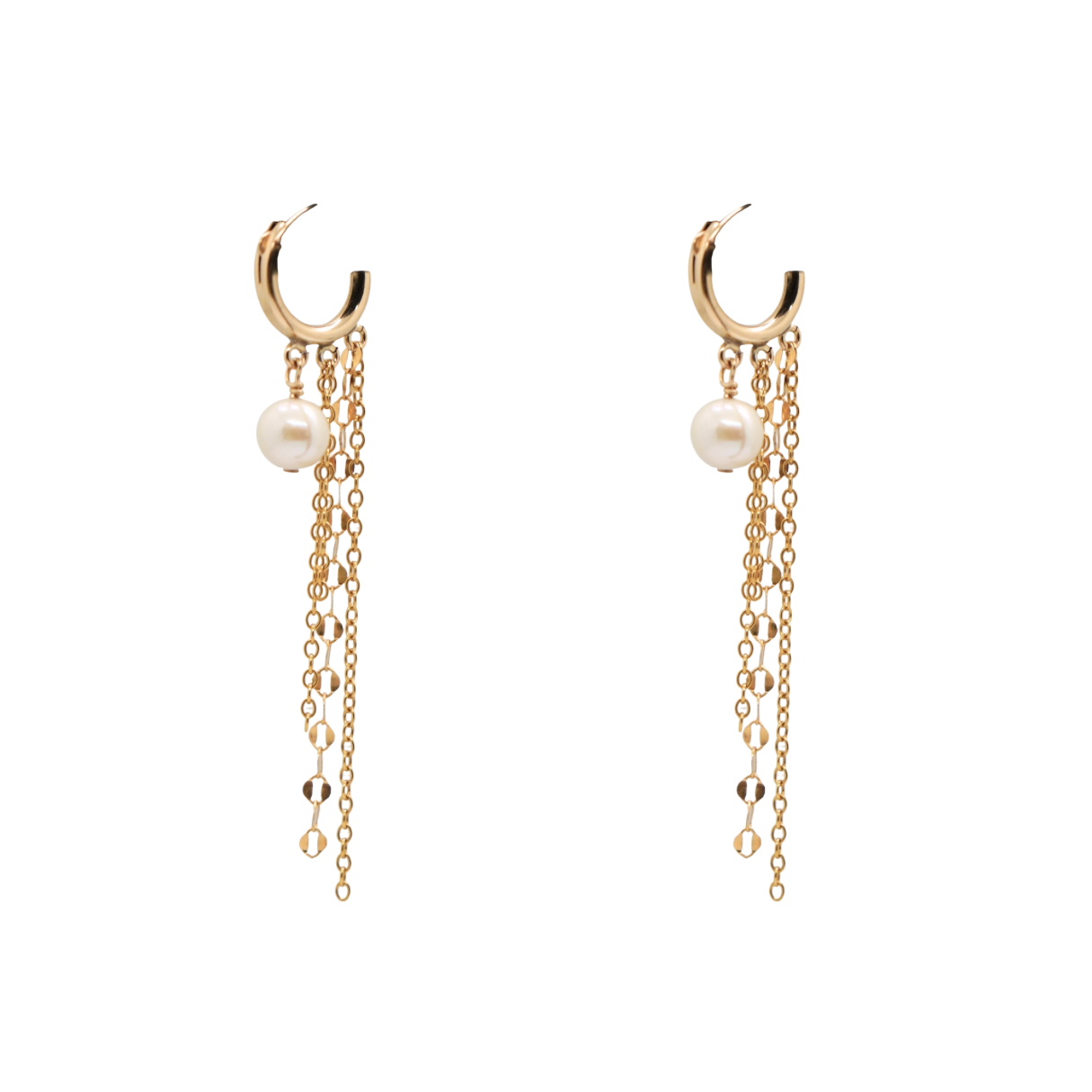 Pearl Feathered Earrings