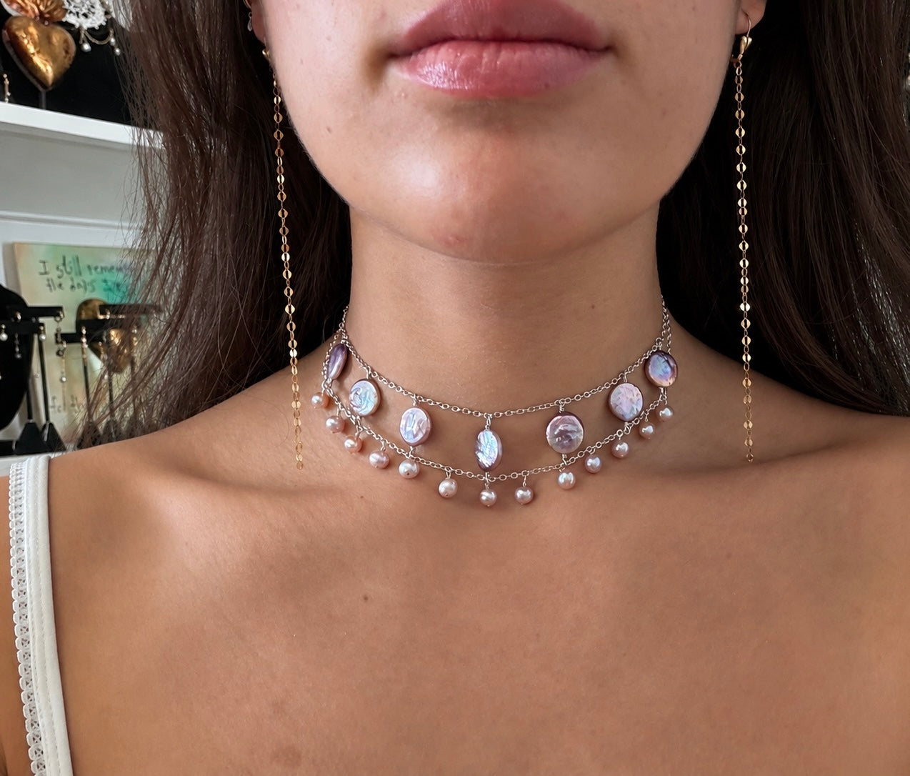 Lavender Pearl Choker