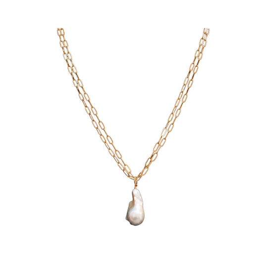 Baroque Pearl Drop Necklace