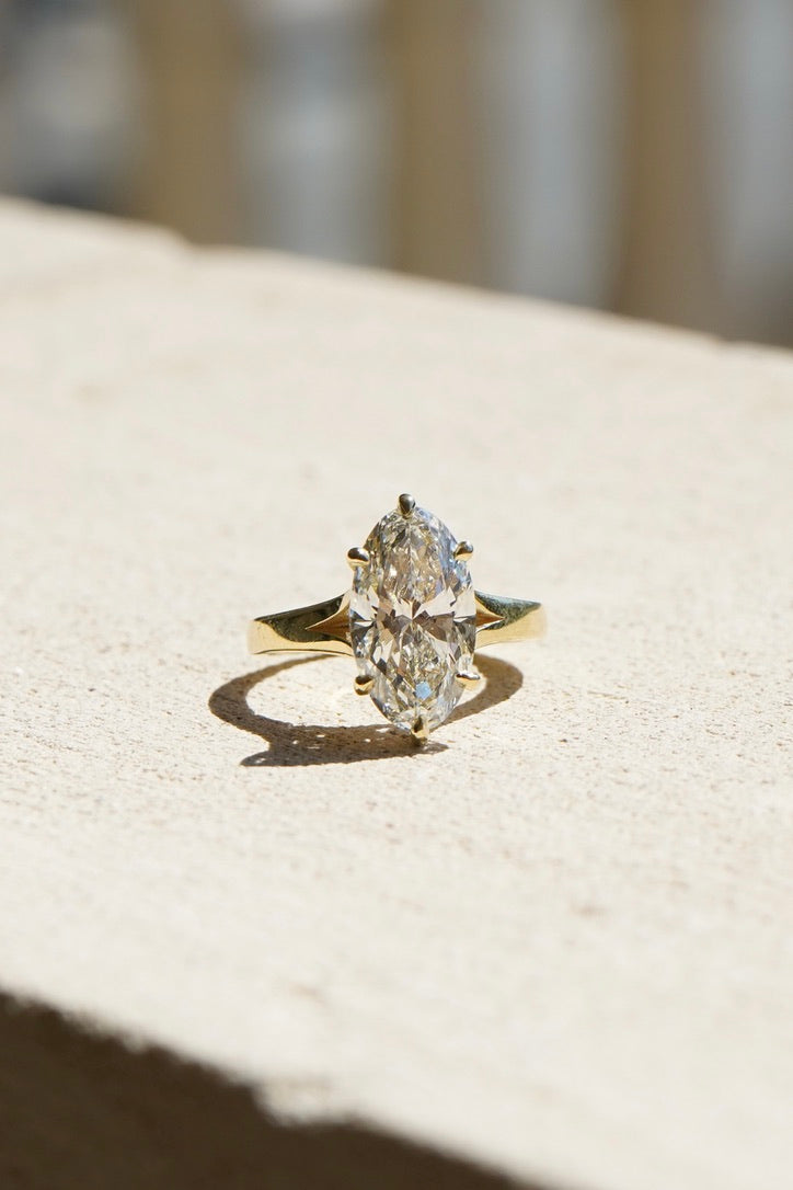 Custom marquise engagement ring by LaLa Line