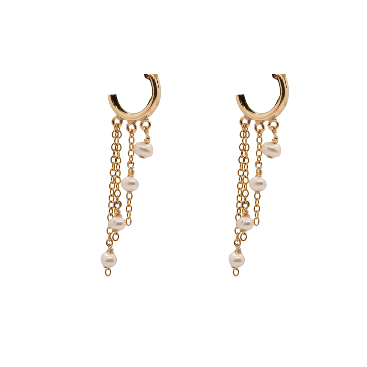 Petite Pearl Feathered Earrings