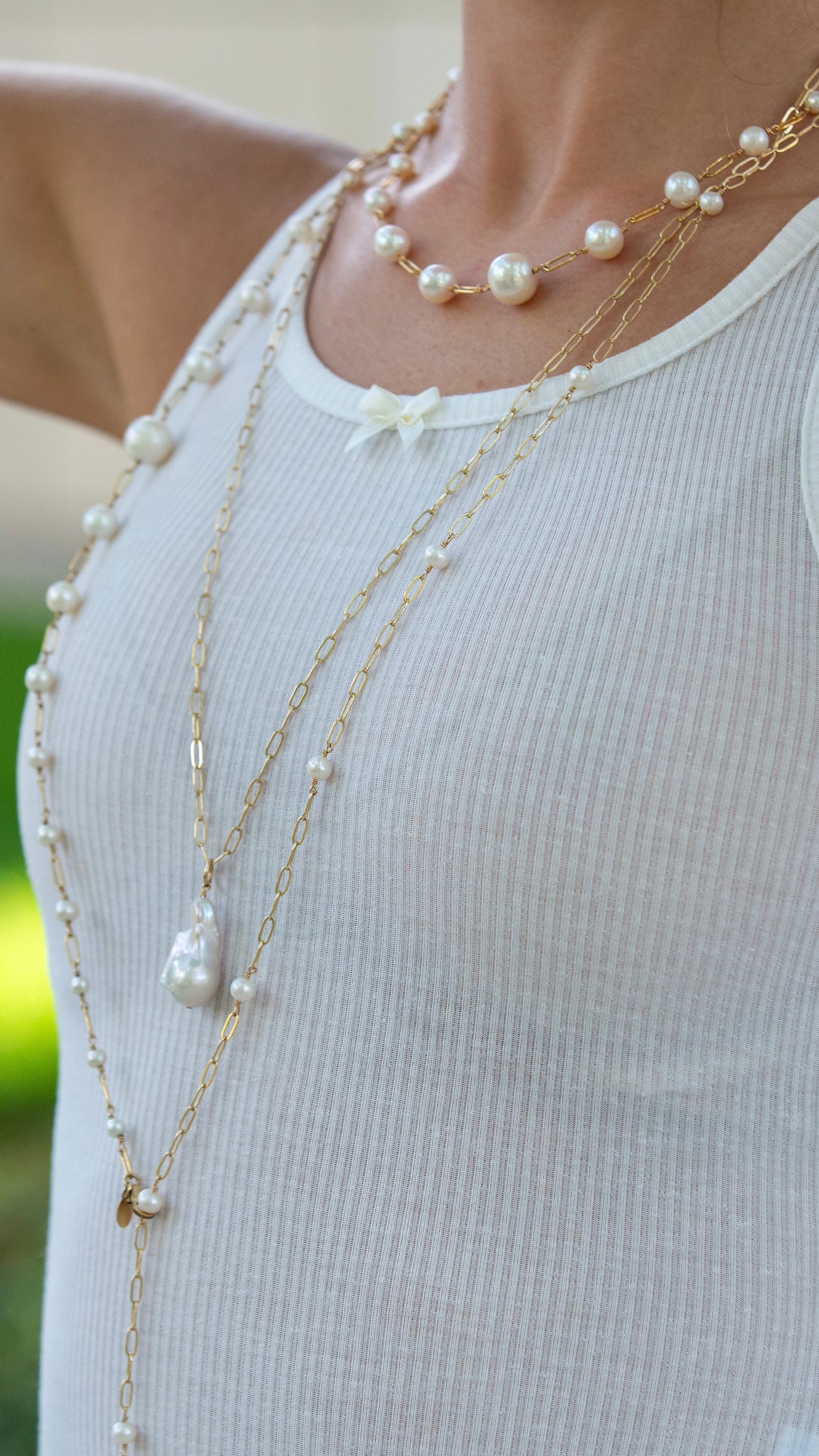 Baroque Pearl Drop Necklace