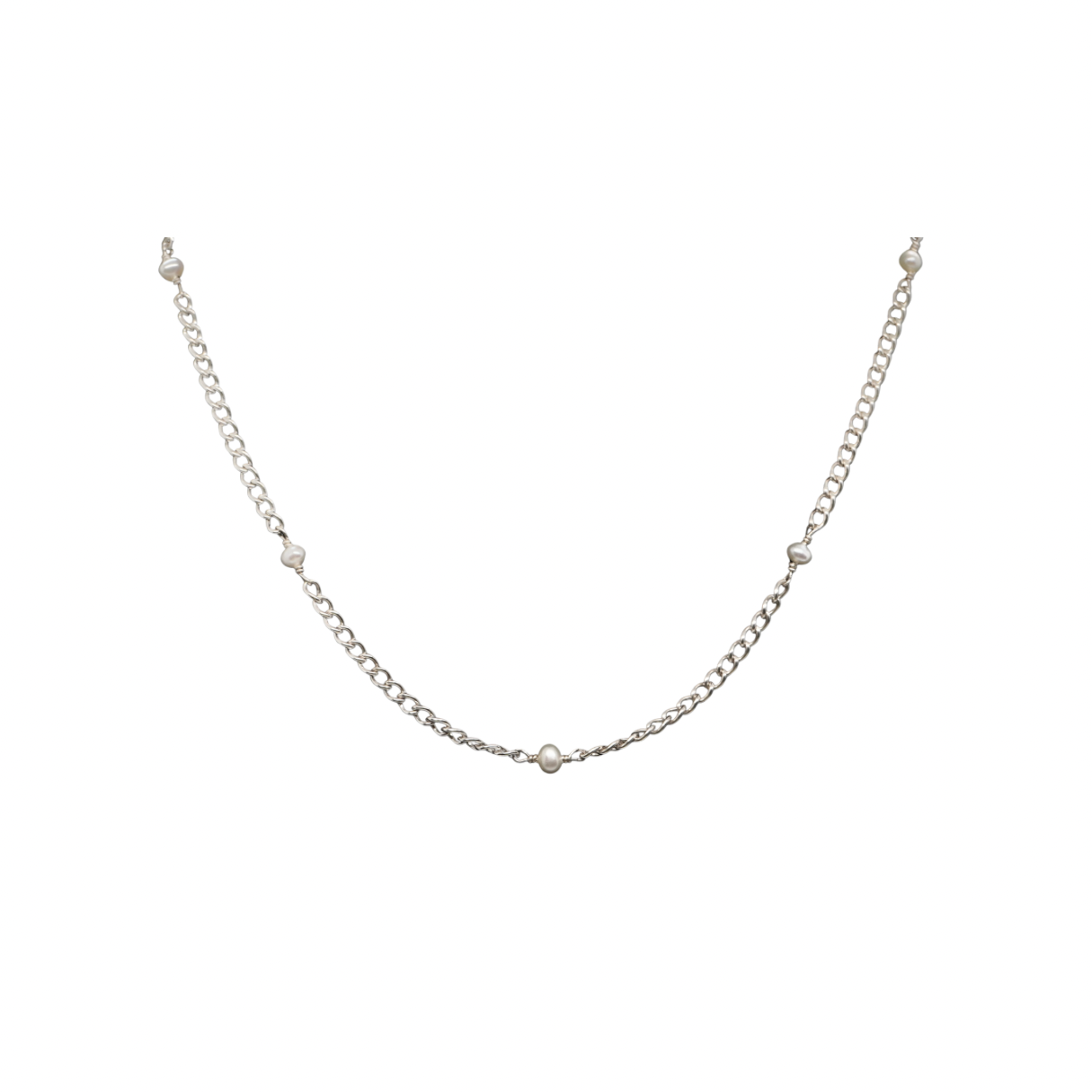 Silver Curb Necklace