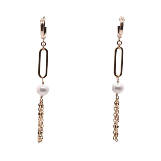 Link & Pearl Earrings