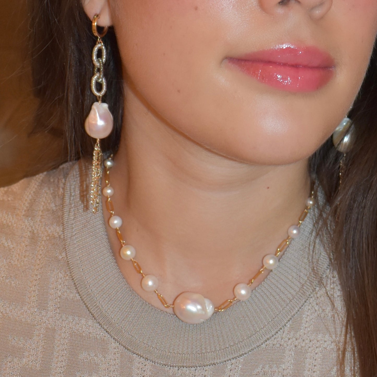 Baroque Pearl Graduated Necklace