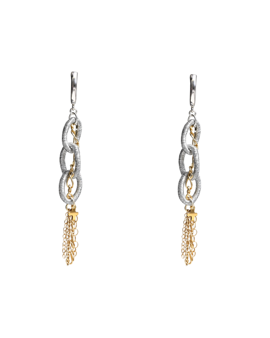 Two Toned Silk Earrings