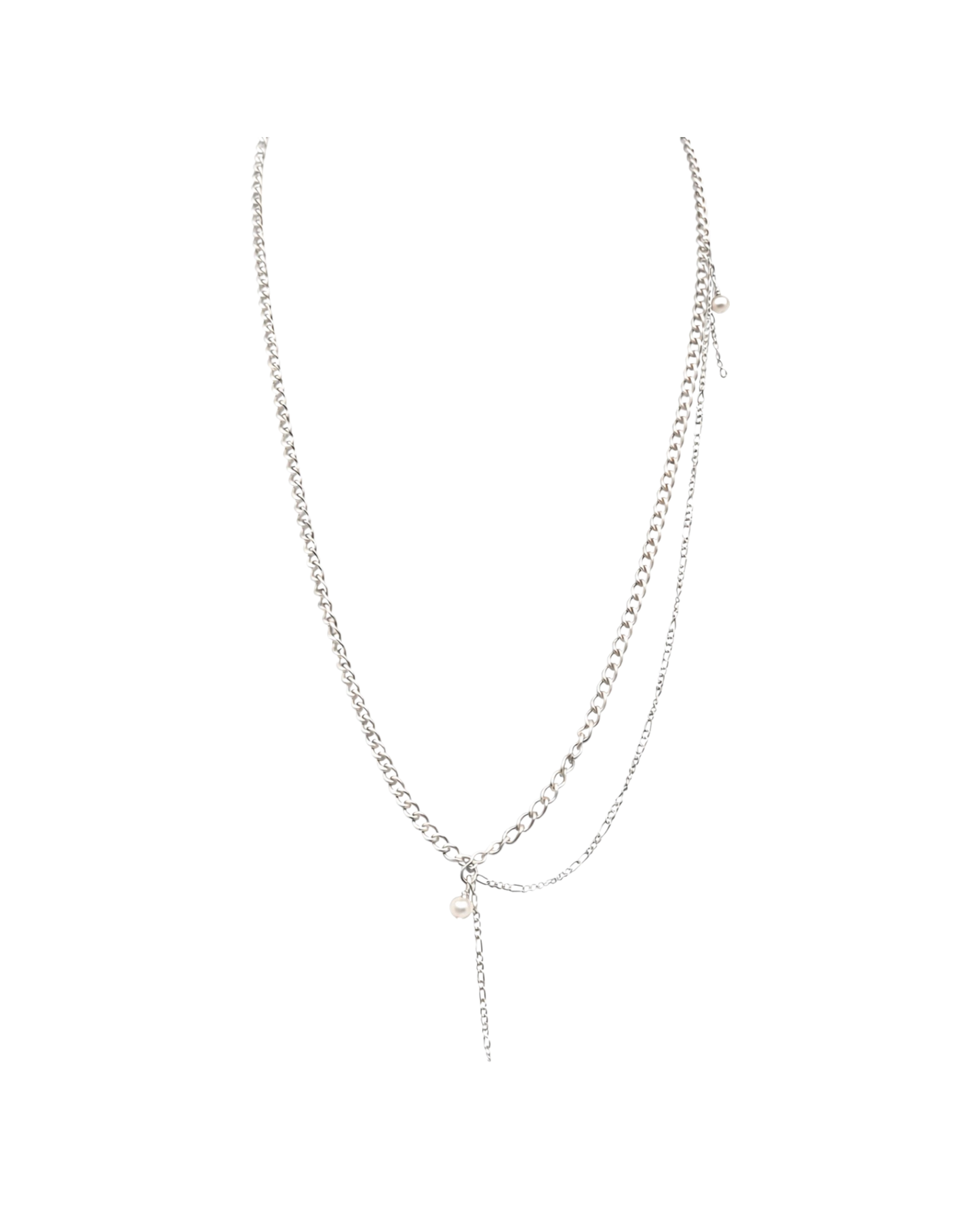 Asymmetrical Silver Necklace