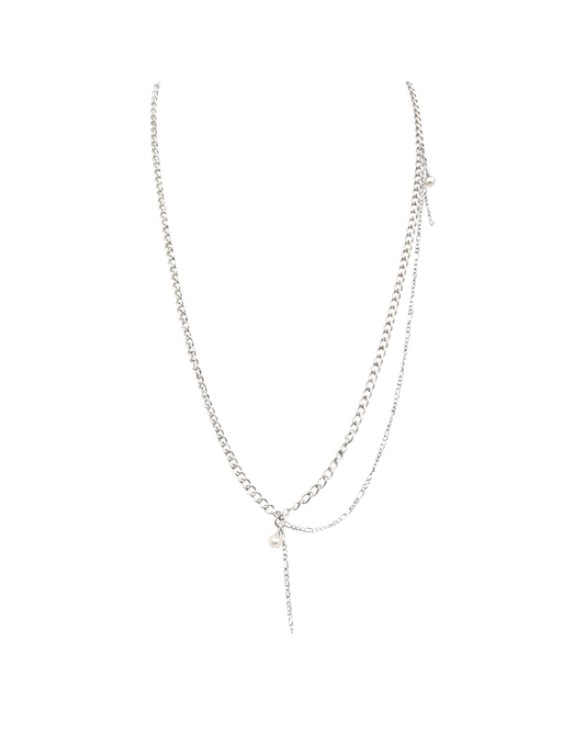 Asymmetrical Silver Necklace