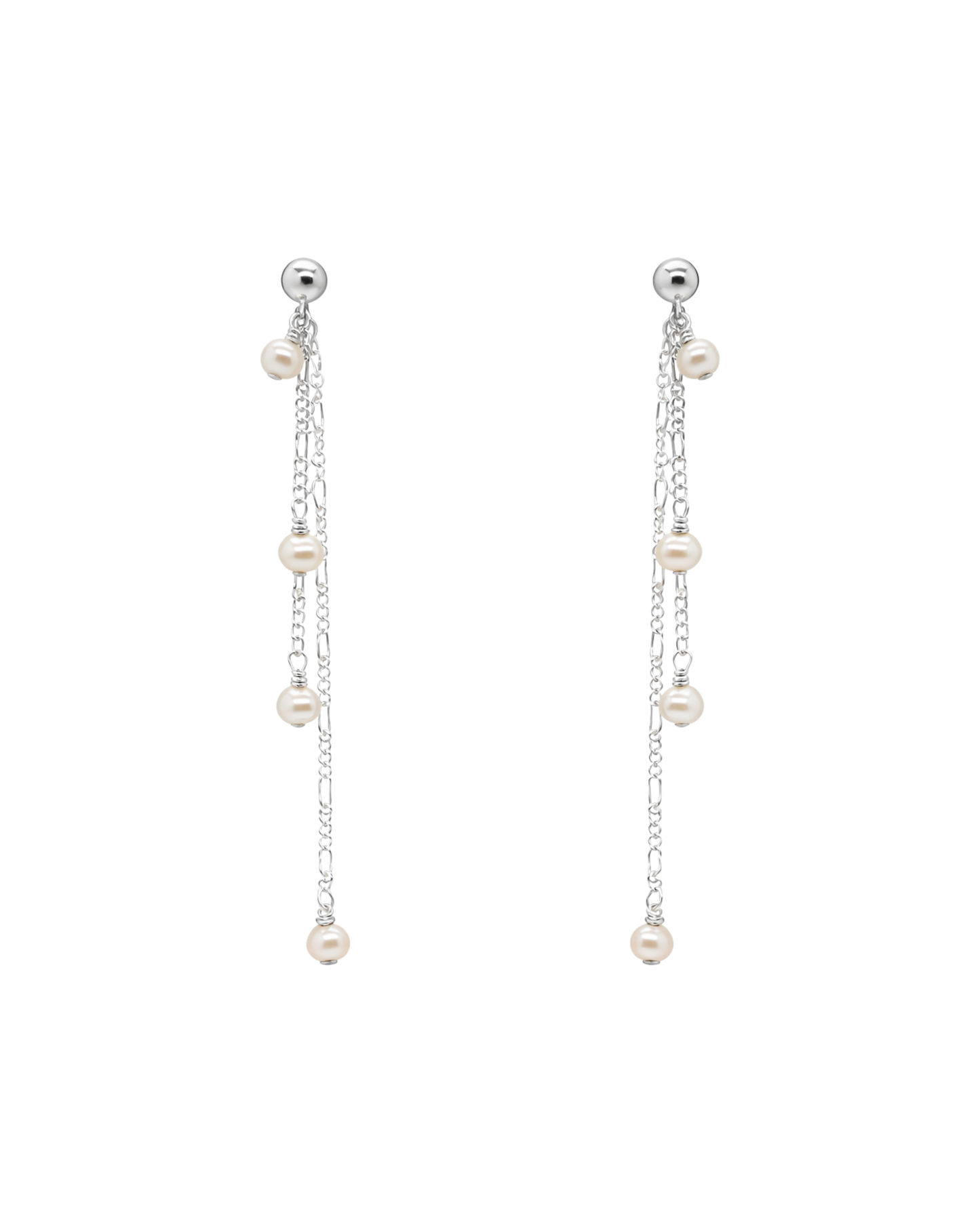 Pendientes de Cadena Figaro de Plata