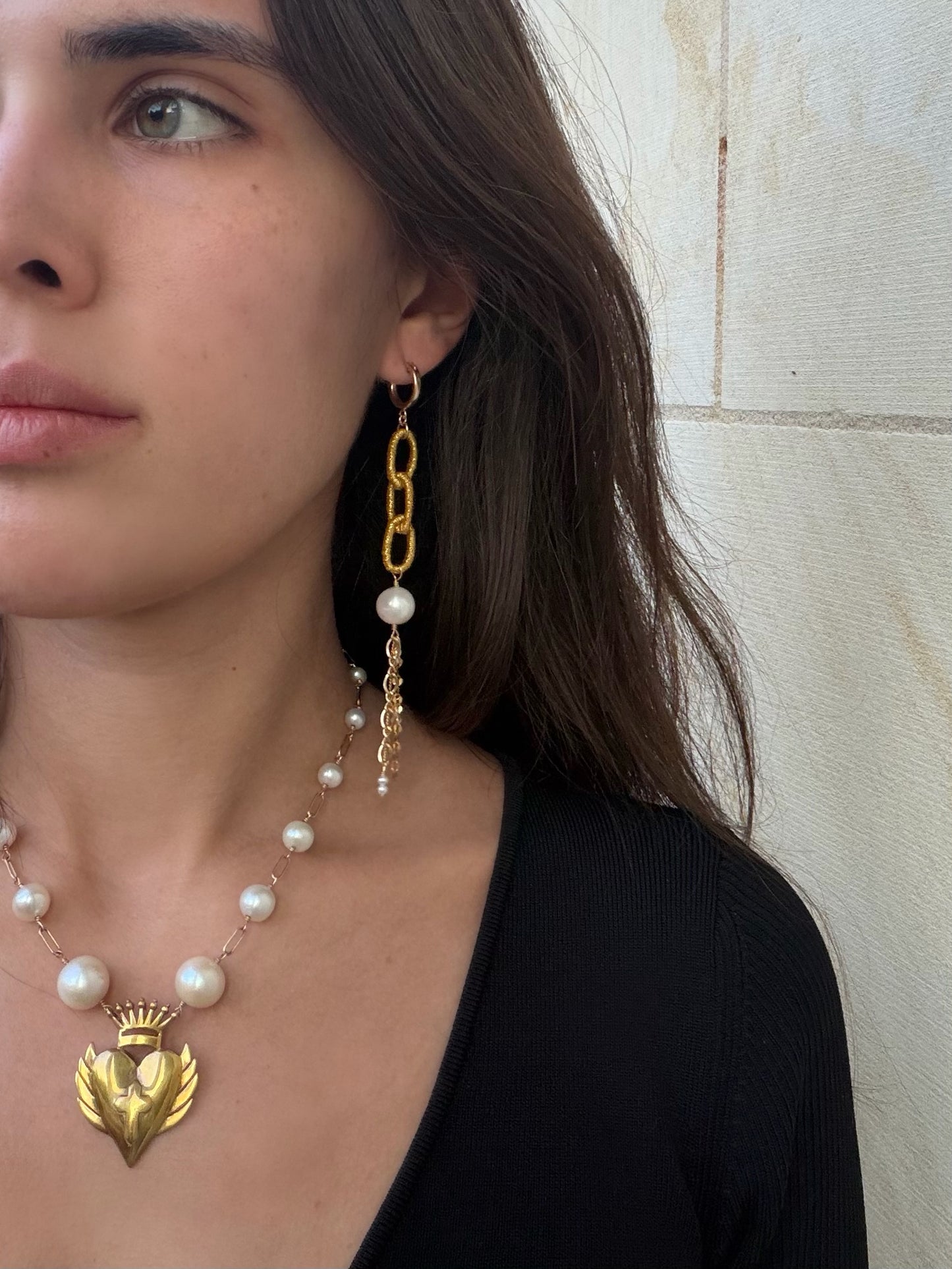 Silk Chain Gold earrings