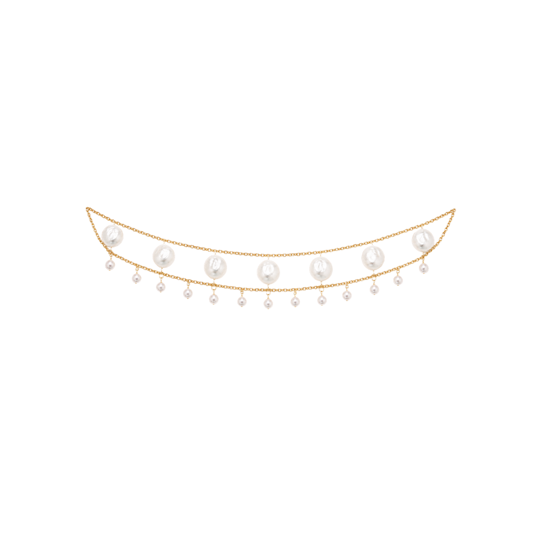 Gold Pearl Choker