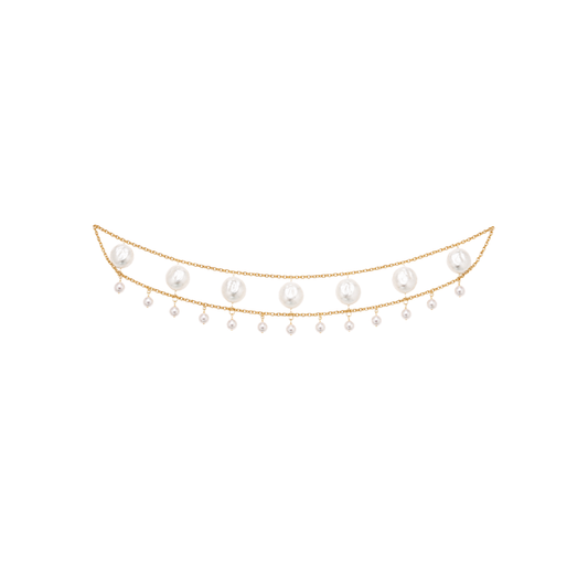 Gold Pearl Choker