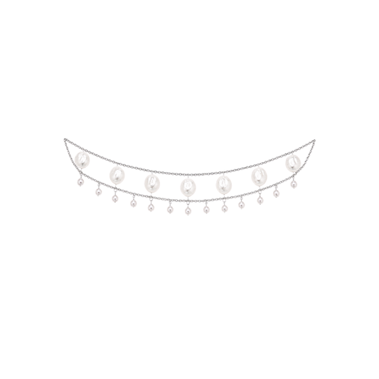 Silver Pearl Choker