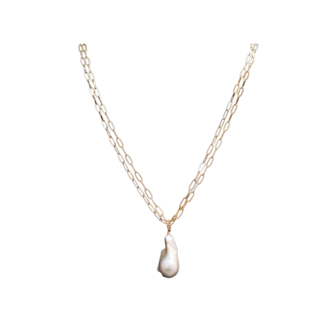 Baroque Pearl Drop Necklace