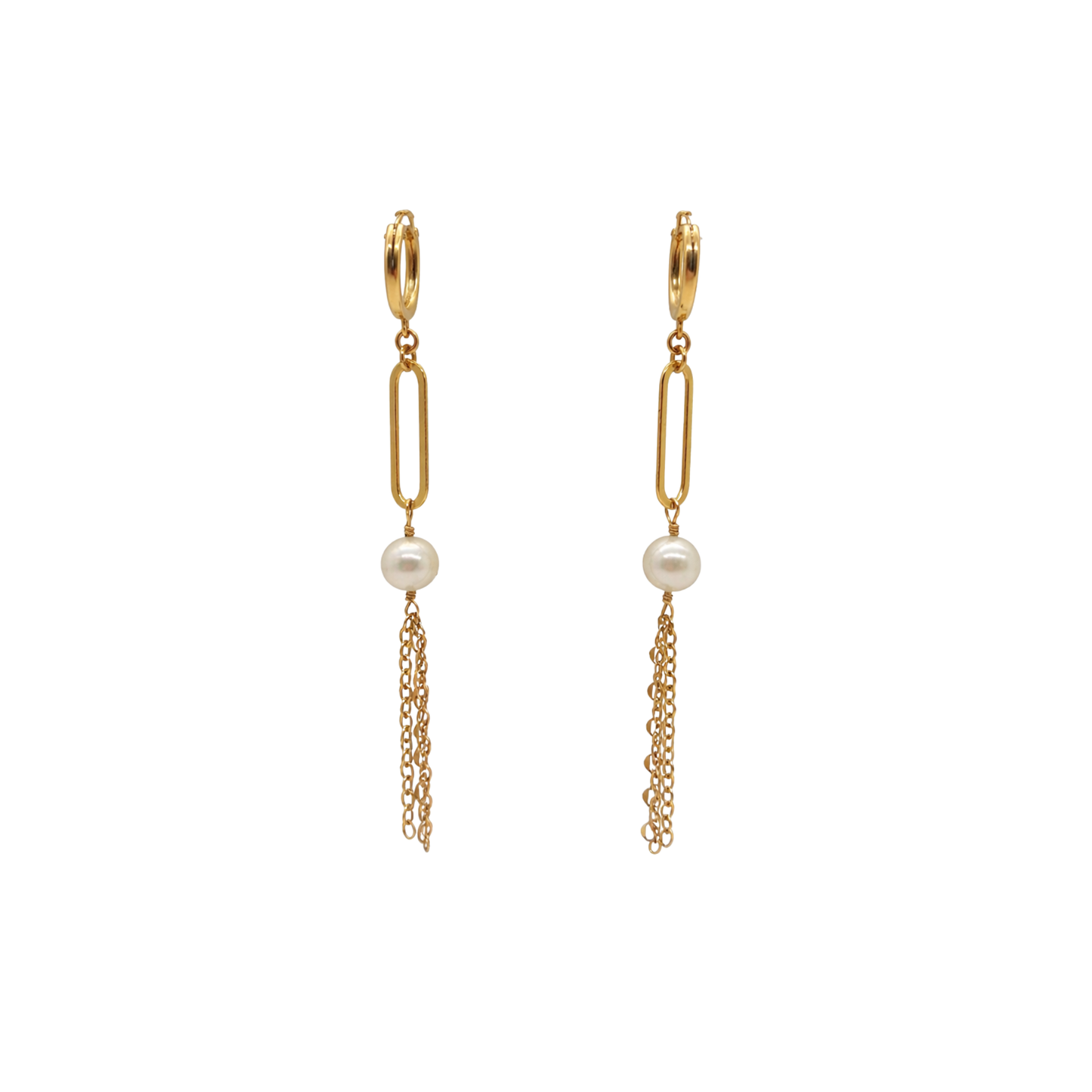 Link & Pearl Earrings