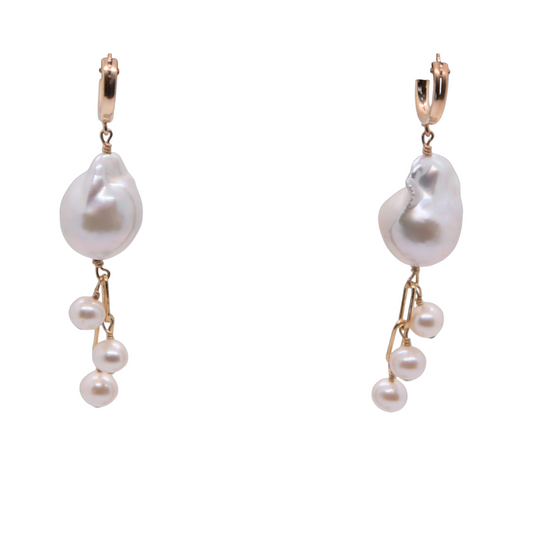 Baroque Pearl Fringe Earrings