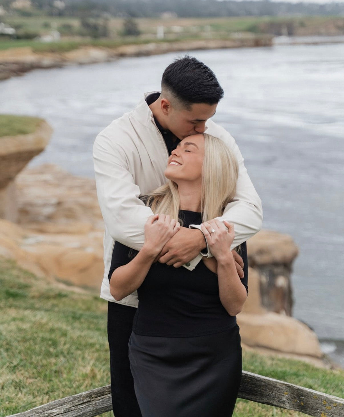 JR and Dylan with their custom engagement ring