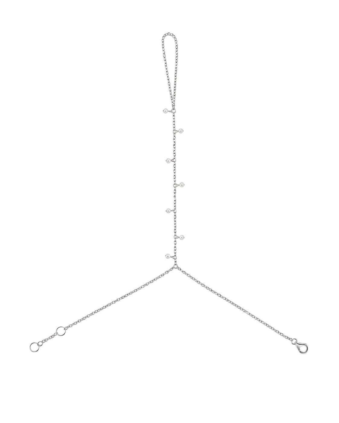 Pulsera de cadena con perlas para la mano